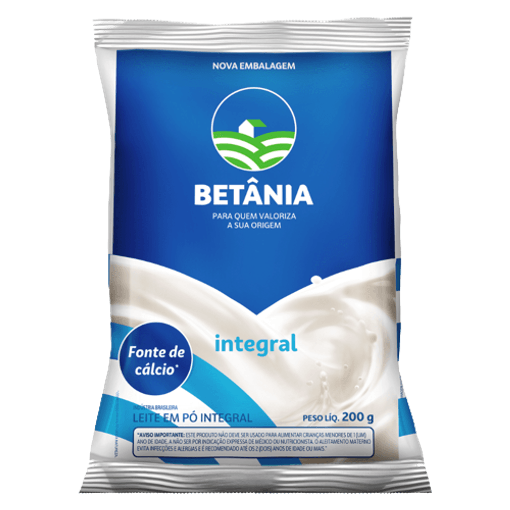 LEITE EM PÓ BETANIA INTEGRAL 200G